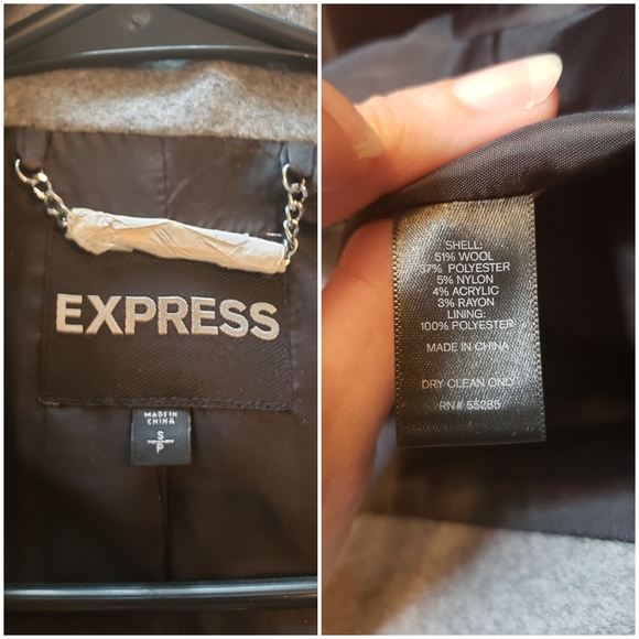 Nwt Express Heavy Long Winter Coat Small - Picture 6 of 8